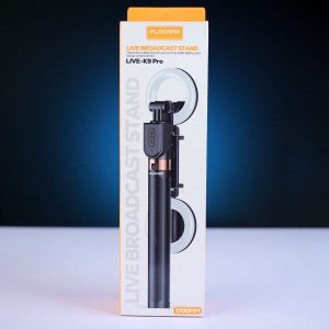Plokama K9 Pro Double LED Selfie Stick Tripod with Bluetooth Remote – 3-in-1 Extendable Phone Stand for Vlogging & Live Streaming